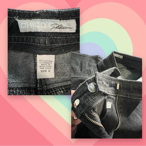 Chico’s Bootcut Black Denim - Picture 4 of 4